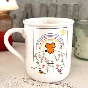 Vintage Hallmark "Have a Rainbow Day!" Koala Rainbow Mug 1980s